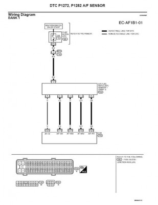 Вот схема соединения моих передних зоднов (Air Fuel ratio sensors) с ЭБУ
