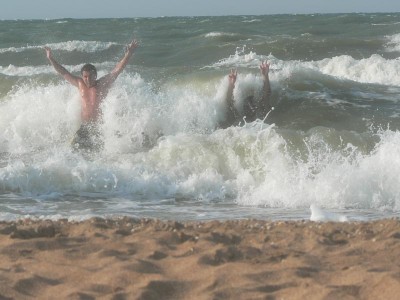 на Азовском море в то время когда на Черном полный штиль