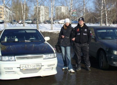 Я с женой на встрече клуба Ниссан Максима-Цефиро 1 марта 2009 г.